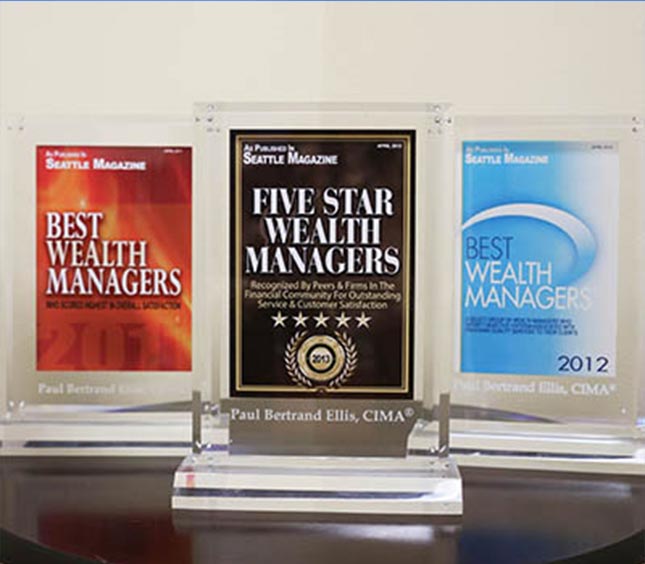 To receive the Five Star Wealth Manager award, individuals must satisfy a series of eligibility and evaluation criteria associated with wealth managers who provide services to clients.  Recipients are identified through research conducted by industry peers and firms.   Third party rankings and recognitions from rating services or publications are not indicative of past or future investment performance.  For more information, go to www.fivestarprofessional.com 